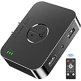 MOREGAX M2R Bluetooth 5.4 Receiver for RCA Adapter for Stereo/Speaker/Wired Speaker/Home Audio Music Streaming Stereo System, Support AUX/RCA/USB