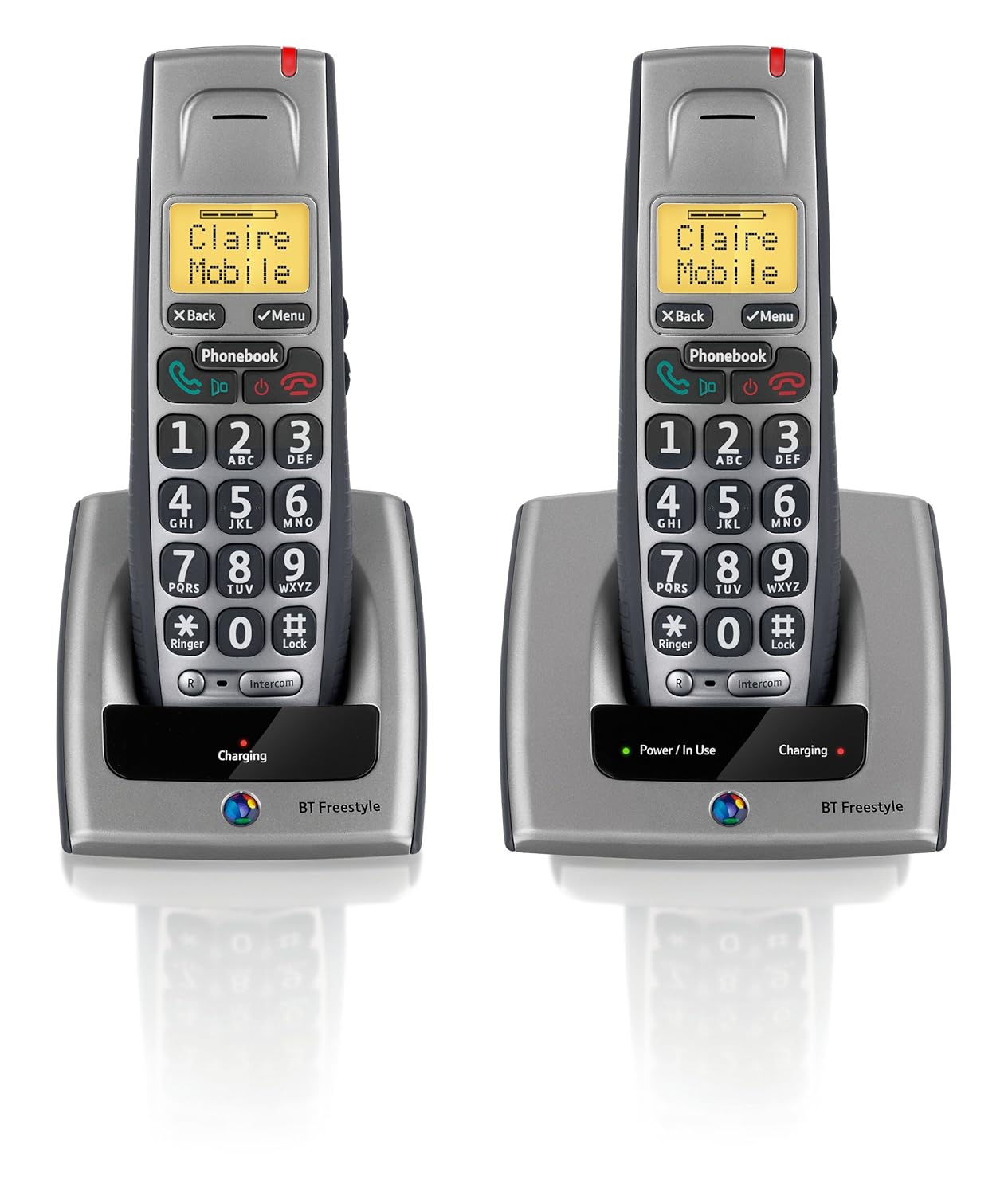 BT Freestyle 710 Twin DECT Phone - Titanium Grey: Amazon.co.uk: Electronics