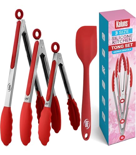 Pinzas De Cocina Farberware - Acero Inoxidable Con Puntas De Silicona, No Rayan, Antiadherentes, Bloqueo Para Guardar