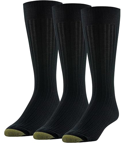 GOLDTOE mens Comfort Top Rayon Bamboo Crew Socks, 2 Pairs Dress Socks, Black, Shoe Size 6-12 US : Clothing, Shoes & Jewelry