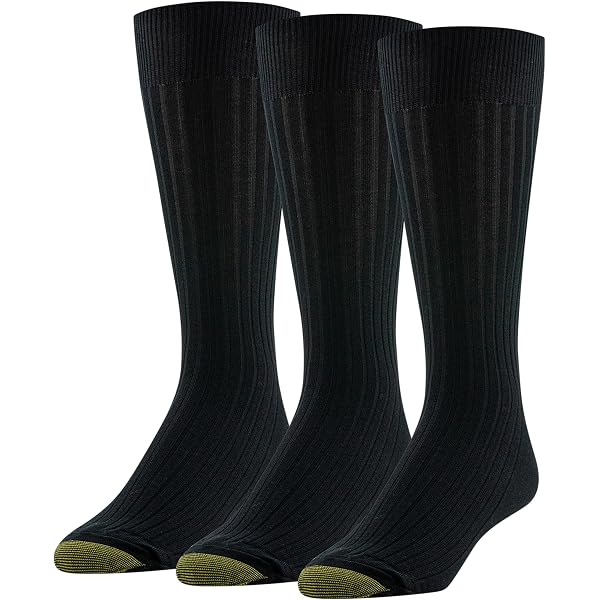 thumbnail image 2 of Gold Toe Men's West Jersey Crew Socks – 3 Pairs, Black Marl, Shoe Size 6-12.5 2 of 2
