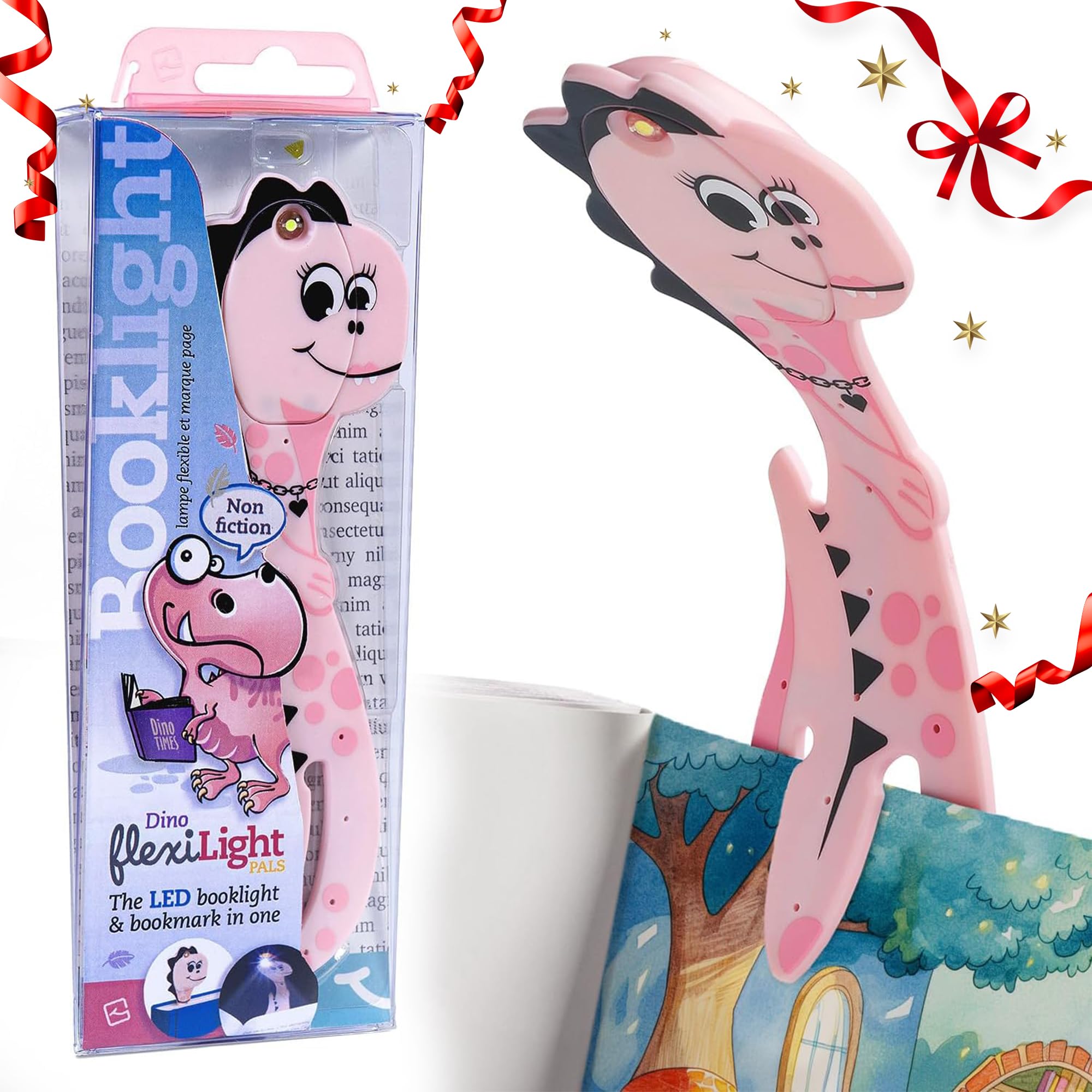 Flexilight Pal Reading Light | 2 in 1 Bookmark Book Light | LED Clip On Reading Lamp | Children and Adult Book Torch | Book Accessories | Gift for Readers, Book Lovers