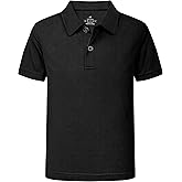 QBK 2T-16Y Boys' School Uniform Pique Polo Kids Performance Neon Short Sleeve Collared Golf Shirt for Toddler to Youth