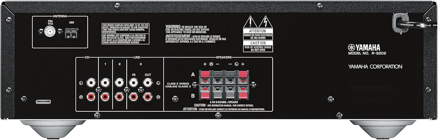 Yamaha R-S202BL Stereo Receiver: Home Audio & Theater