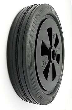 Zabi Räder d=250mm mit Vollgummi-Bereifung und Kunststoff-Felgen , Transportrollen