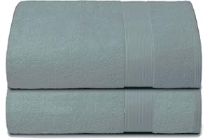 BELIZZI HOME Elvana Home Premium Cotton Oversized 2 Pack Bath Sheet 35x70-100% Pure Cotton - Ideal for Everyday use - Ultra Soft & Highly Absorbent - Machine Washable - Jade
