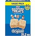 Rice Krispies Treats Crispy Marshmallow Squares, Kids Snacks, Snack Bars, Original, 31.2oz Box (40 Bars)