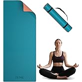Yoga Mat Non Slip, Anti-Tear 1/4 Thick TPE Yoga Mats for Women and Men, 72"x24" Exercise & Fitness Mat with Carrying Strap, Workout Mats for Yoga, Pilates and Floor Exercise