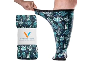 Viasox Diabetic Socks for Men & Women, Non Binding Top, Seamless Toe, Loose Fit