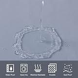 Furlinic Blue Grey Shower Curtain 120x200cm Waterproof Washable Polyester 8 view 2