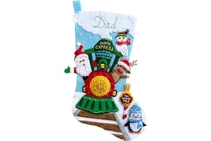 MERRYSTOCKINGS Santa Express 18" Felt Christmas Stocking Kit