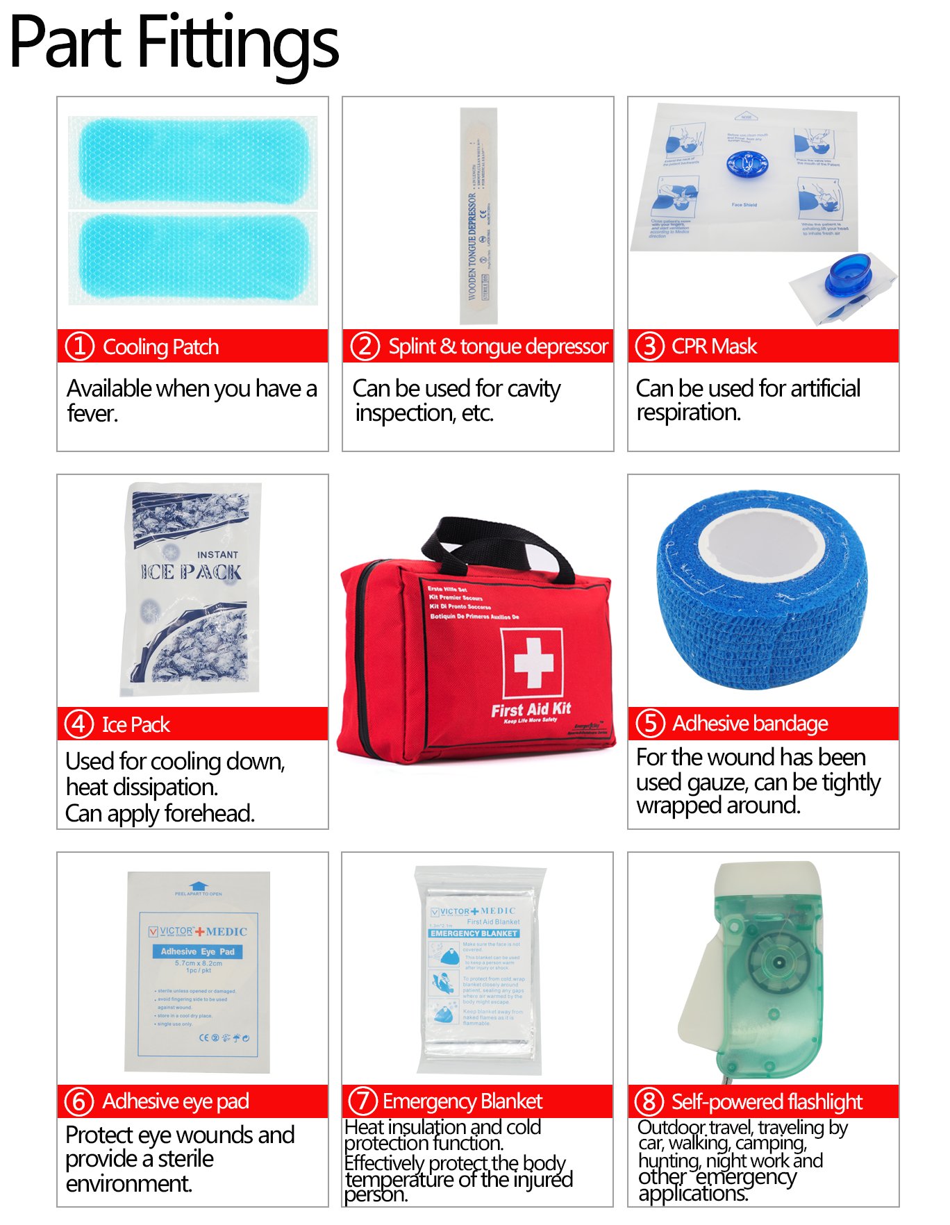 First Aid Only AllPurpose First Aid Kit,130 Piece Survival Kit,Be