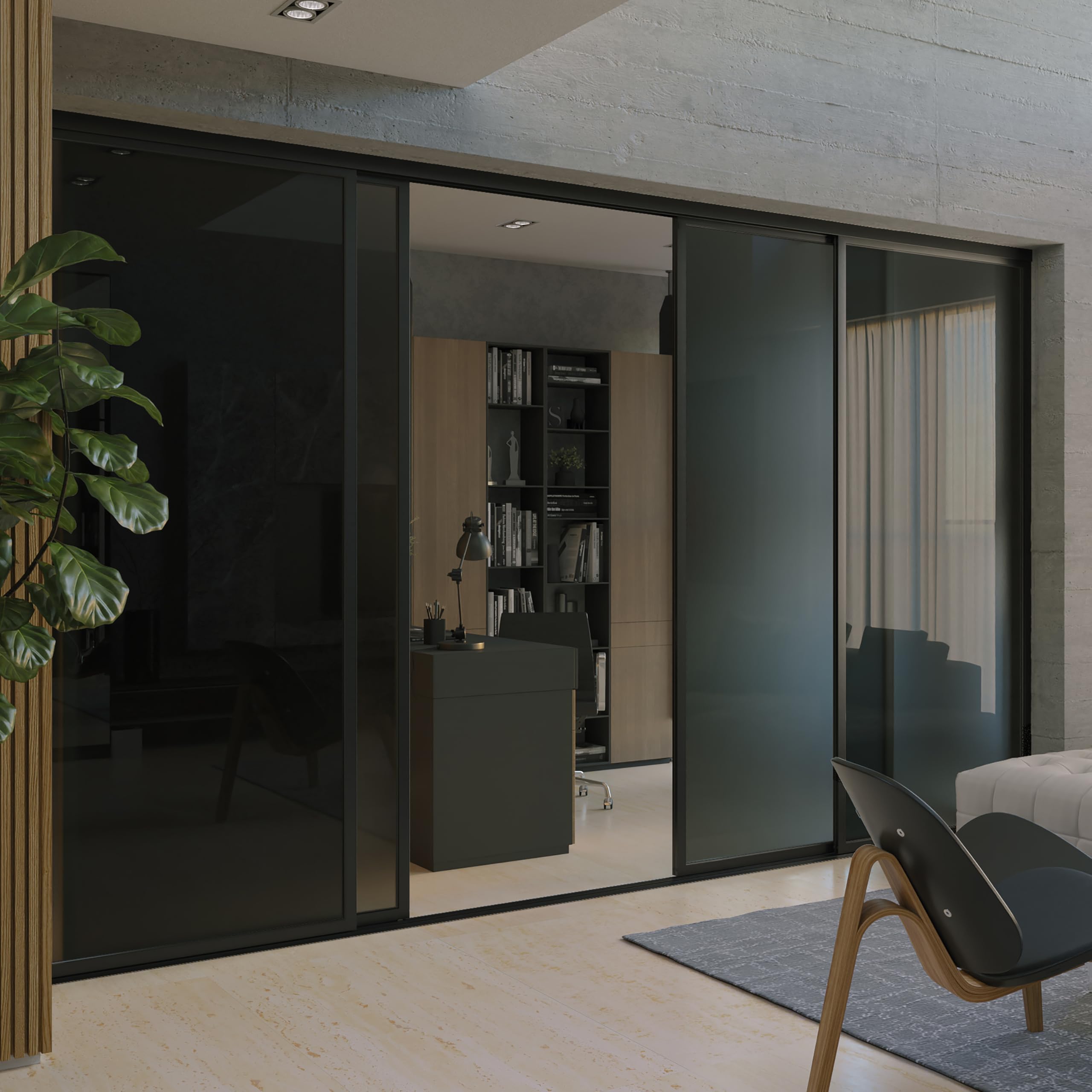 Doors 55 Glass Room Divider Panel and Partition