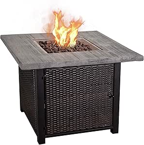FurniTure - Mesa de Fuego, para Exteriores, Mesa de propano, Fuego