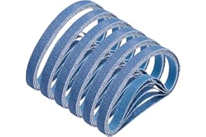 SHUTTLE GENIUS 3/8" x 13" Zirconia Sanding Belts, 30 pack 3/8x13 Inch Sanding Belts 80 Grit, Zirconia Belt Sander Sanding Belts for Air File Belt Sander(3/8x13in, 80 Grit)