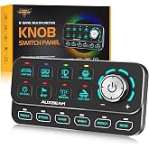 Auxbeam Knob Switch Panel KS-80 4 Modes, 3 Effects, 2 Backlight &amp; Dimming | Works with 12‑24V DC accessories (1200‑2400W, 100A),easy install for trucks/pickups,3‑year warranty,ideal for off‑road users.