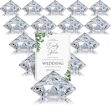 10 Tischkartenhalter Diamant Platz Karten Halter Tischkarten Namensschild Karte