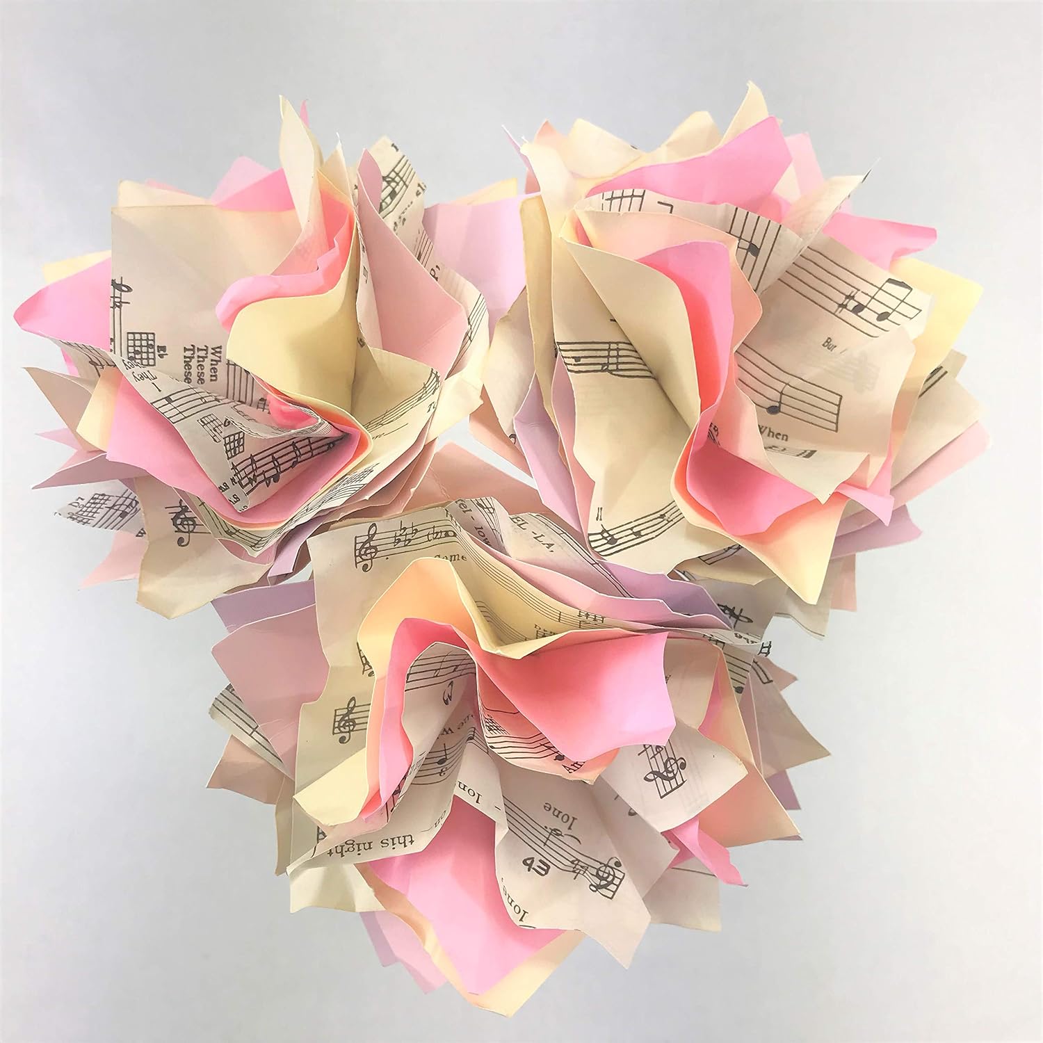 Music Notes Set Of 3 Paper Flower
