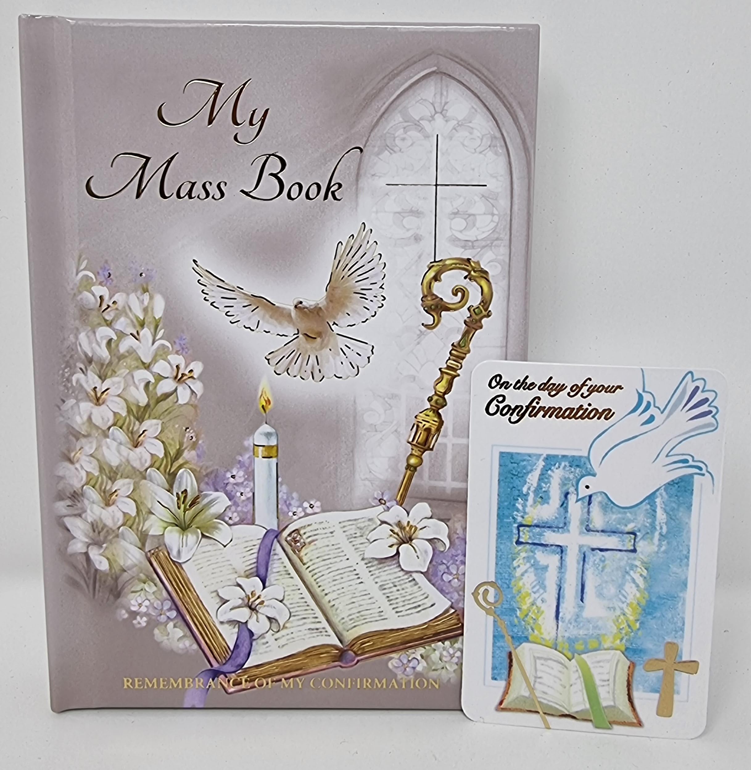Remembrance Of My Confirmation Unisex Boy or Girl Missal Mass Book with Prayer Card/Book Mark