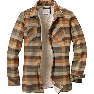 Legendary Whitetails Women's Open Country Flannel Shacket Sherpa Lined Plaid Fleece Shirt Jacket Ladies Western Clothing Coat