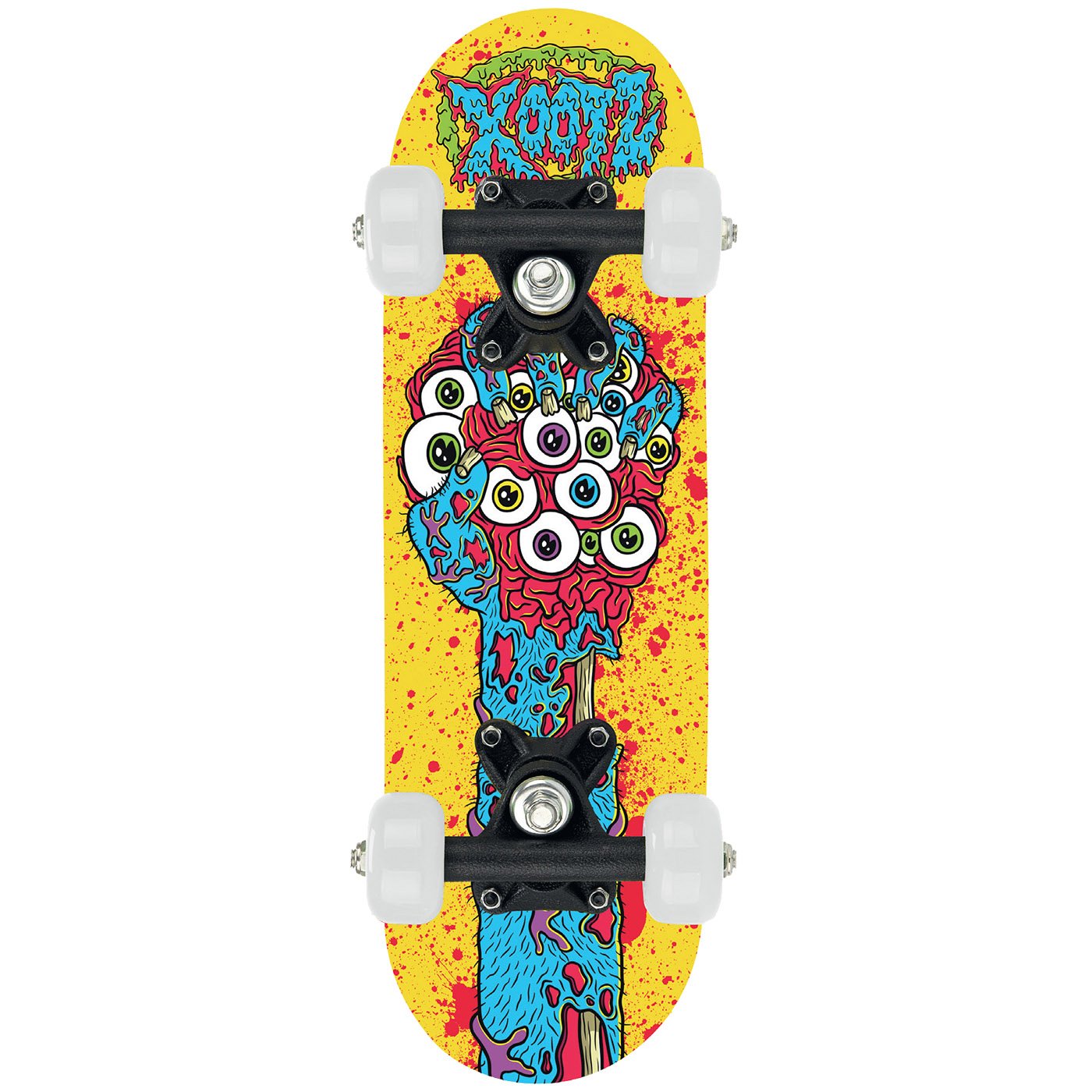 Xootz Childs Mini Skateboard - 17 Inch (Yellow Eyeballs)