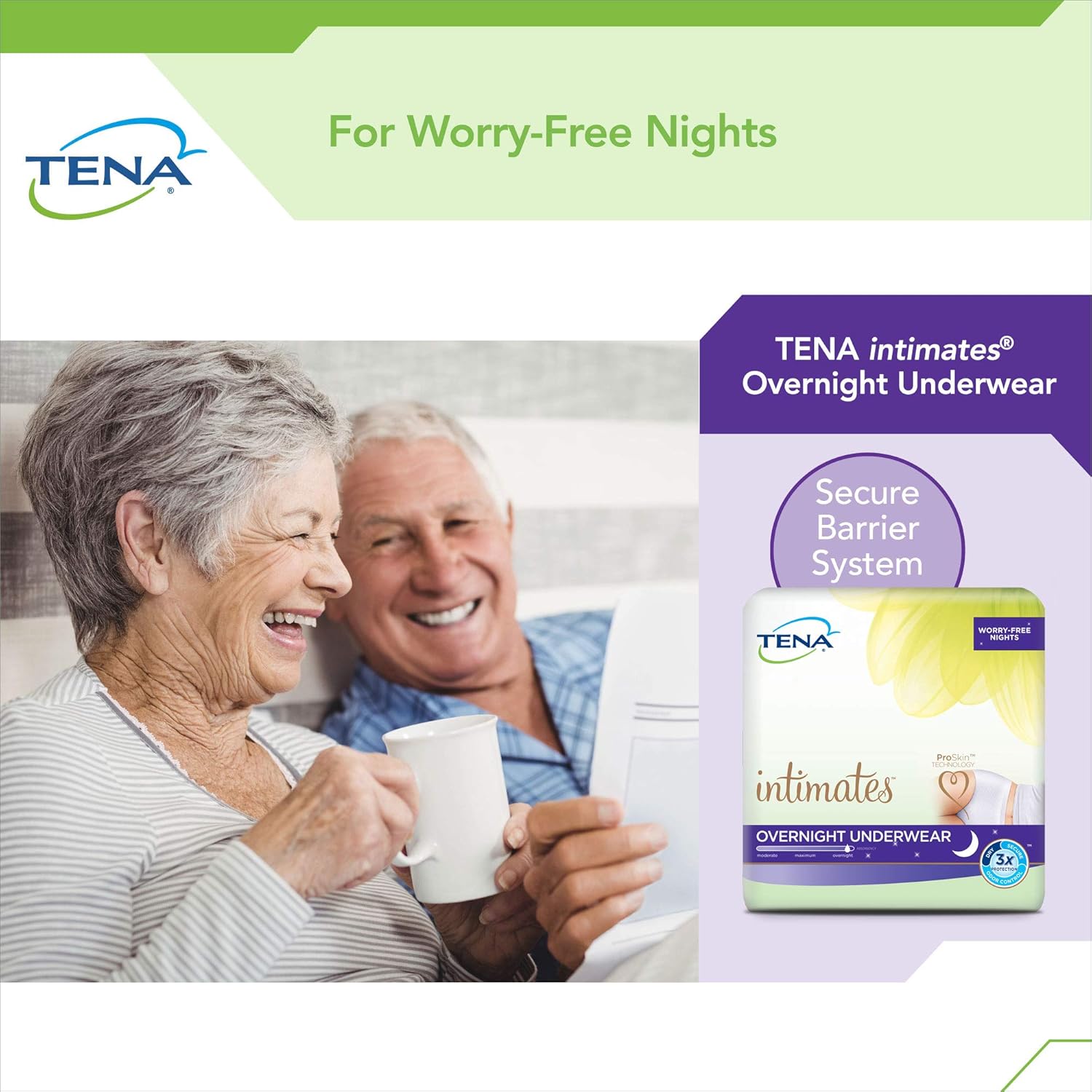 Tena Incontinence Underwear for Women, for Overnight, Large, 56 Count: Health & Personal Care