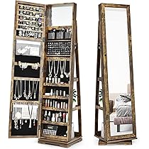 Jewelry Box For Women 360u00b0 Rotating Jewelry Cabinet Armoire W