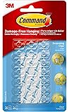 Command Decorating Clips, Clear, 20-Clip, 6-Pack, Decorate Damage-Free
