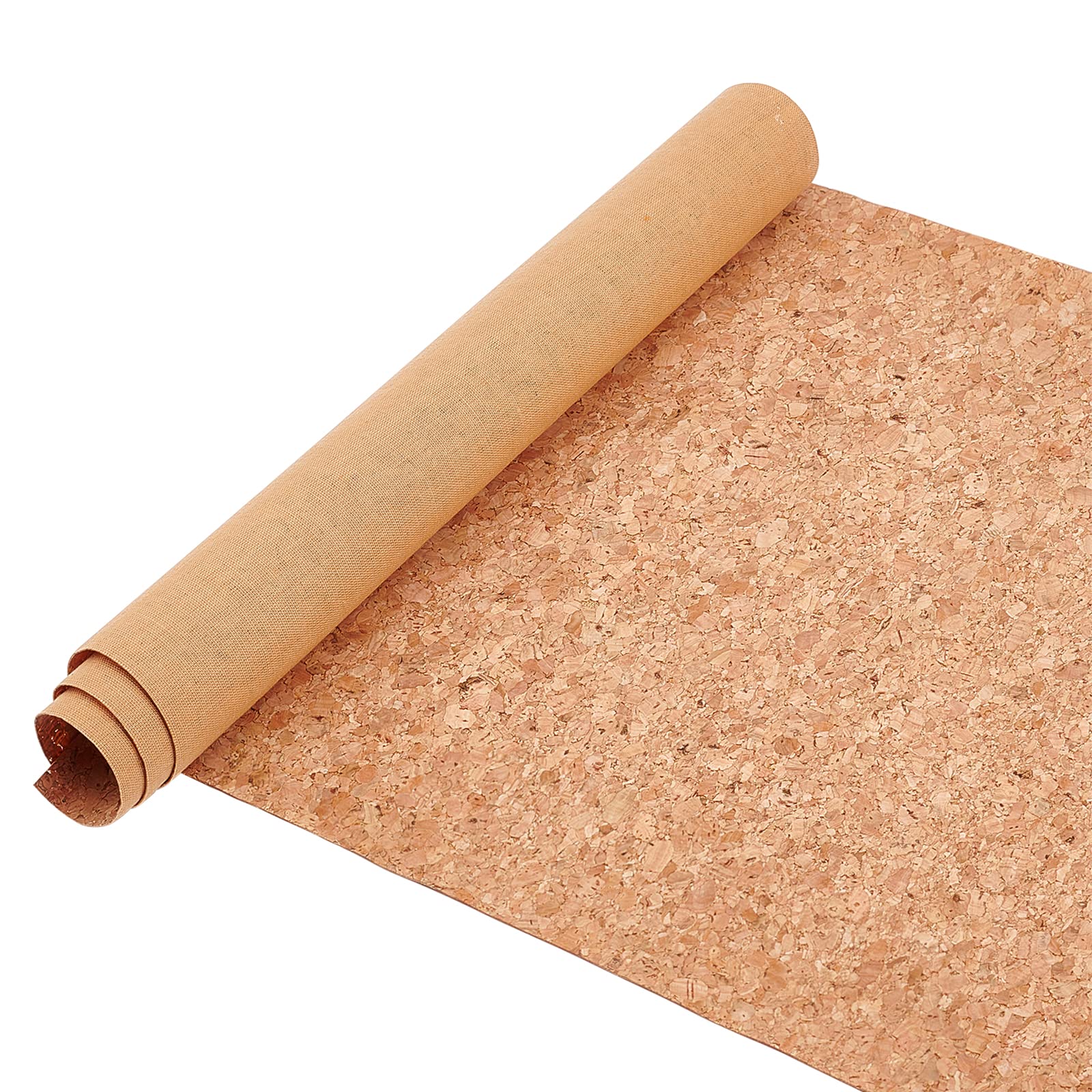 BENECREAT 135x30cm 2 Rolls Cork Fabric Sheets, PU Natural Real Cork Fabric for Making Earring, Bag, Phone Cover