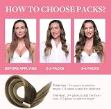 GOO GOO Tape In Hair Extensions 20pcs 50g 14in Balayage Chocolate to Strawberry view 5