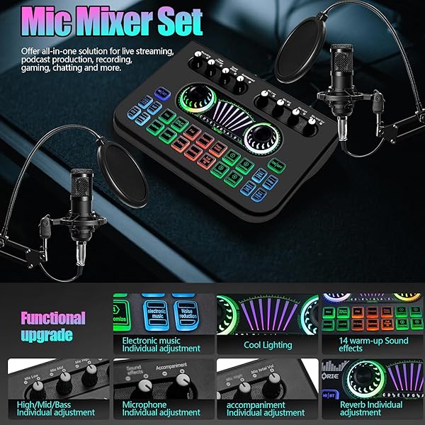 TROKUZEN PODCAST EQUIPMENT BUNDLE FOR 2, VOICE CHANGER WITH PODCAST MICROPHONE BUNDLE – STUDIO CONDENSER MICROPHONE PERFECT FOR PODCASTING, RECORDING, SINGING, STREAMING AND GAMING