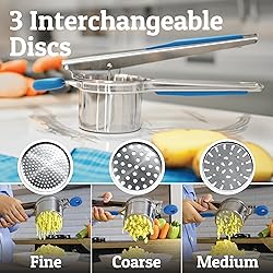 PriorityChef Large 15oz Potato Ricer With 3