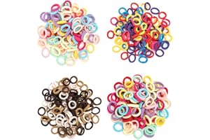 400 Pcs Baby Hair Ties, Small No Damage Hair Elastics Bands for Toddlers Girls Kids, Soft Ponytail Holders, Toddler Girls Hai