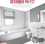Asvin Large Non Slip Shower Mat 60x80cm Grey Anti Mould OEKO-TEX Loofah view 5