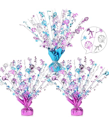 Kreatwow Mermaid Dive Into 5 Honeycomb Centerpieces - 8pc Under The Sea 5th Birthday Decorations - View #4