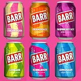 Barr 24 Pack Cherryade Zero Sugar Cherry Flavoured Fizzy Drink Cans 24 x 330ml view 7