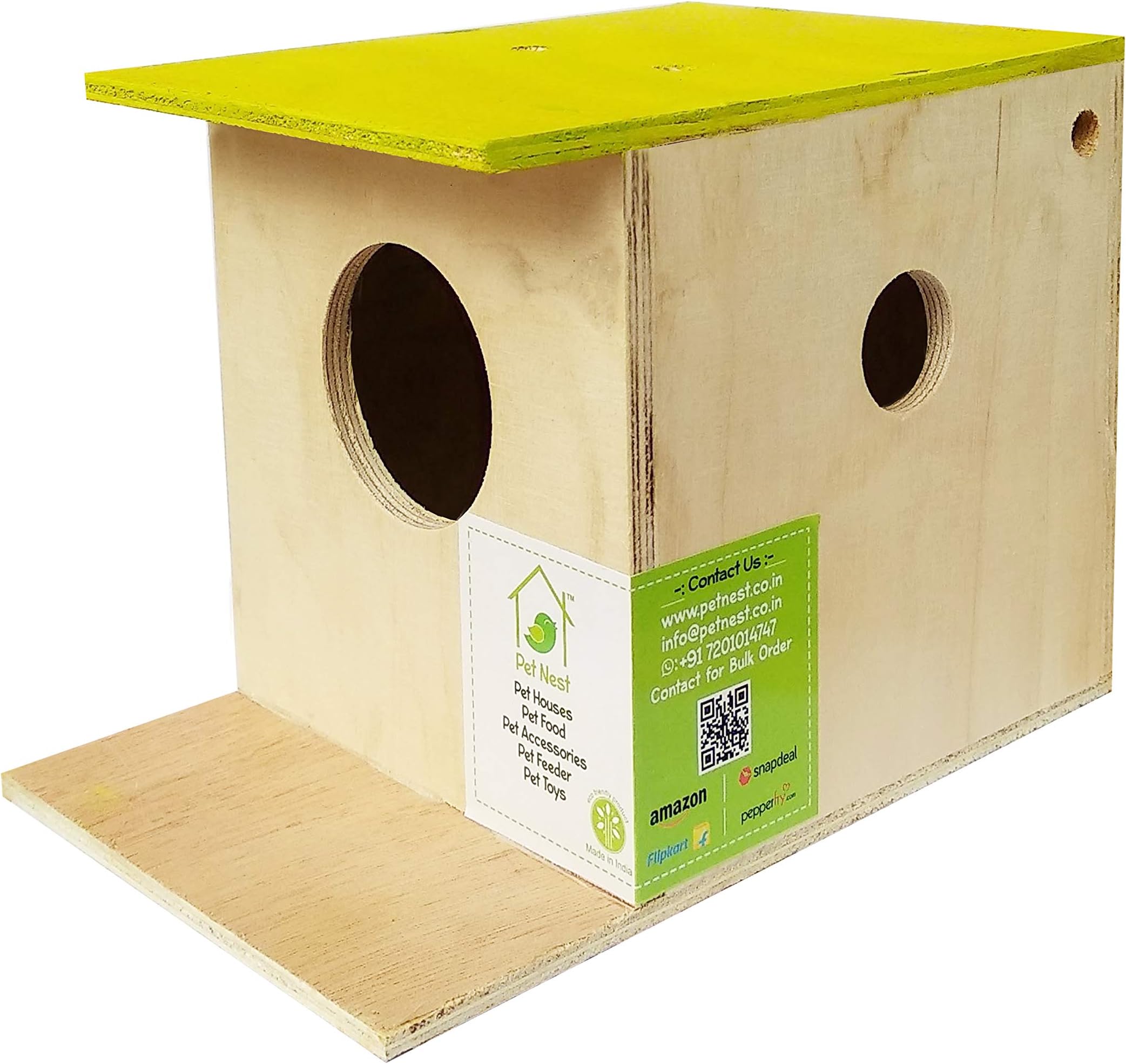 PetNest Bird House Nest Box for Sparrow, Budgies and Finches For Bird Breeding BVN-2