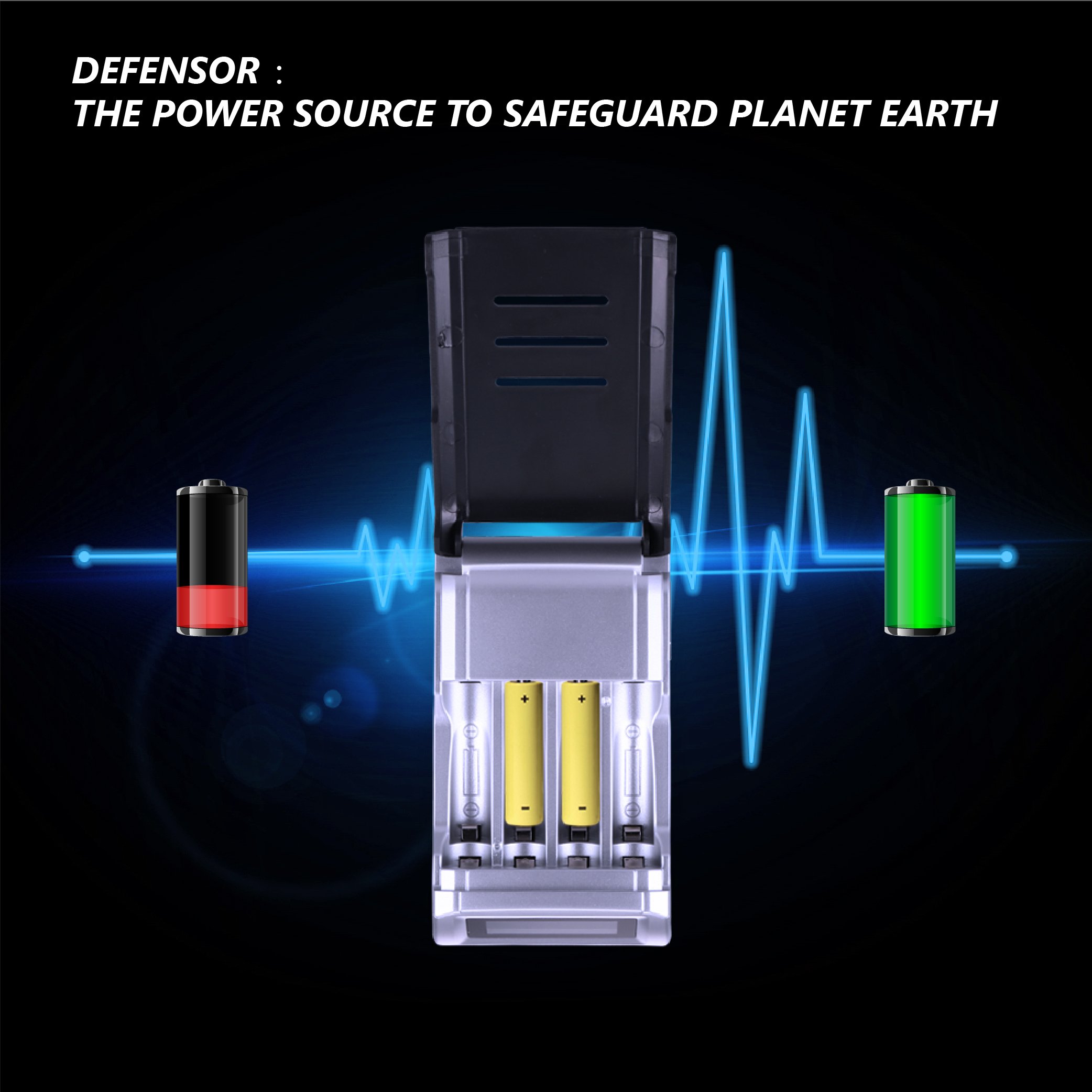 NOVETE Battery Charger Enable Activate Dead Rechargeable Batteries, Trickle Charging Built with IC Chip Over-Charging and Over-Voltage Protection