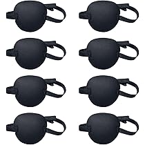Amazon.com : favide 8 Pack Black Eye Patch Strabismus Adjustable 