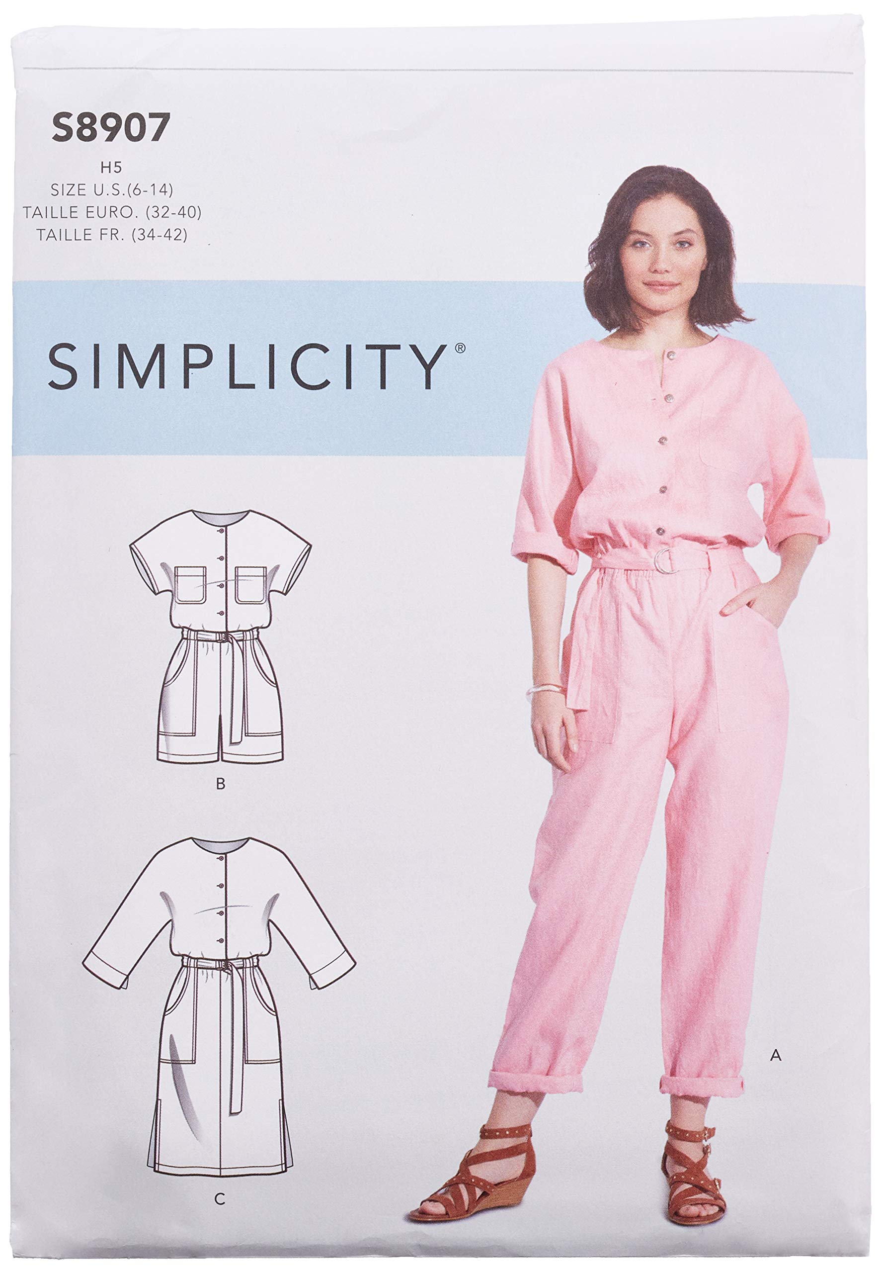 Simplicity Sewing Pattern S8907 Misses' Jumpsuit, Romper, Dresses & Belt