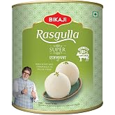 BIKAJI Rasgulla 35.27 oz &ndash; Soft Spongy Bengali Indian Sweet | Milk-based rasgulla balls in light sugar syrup; ready to eat from the 1 kg family-size pack for parties and celebrations