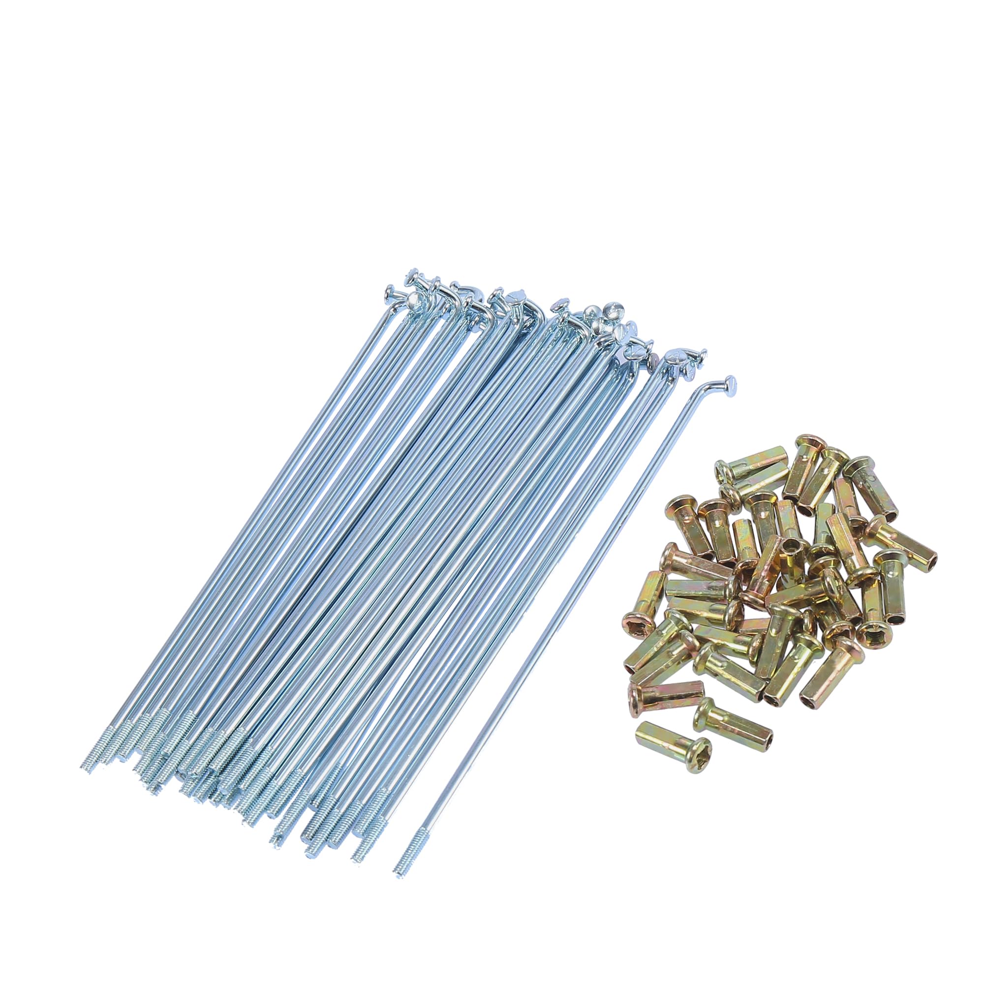 A ABSOPRO 3mm Thread Dia 165mm L Motorcycle Wheel Spokes Nipples (Set of 36)