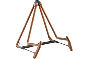 K&M König & Meyer 17580.014.95 Heli 2 Acoustic Guitar Stand | Folding A-Frame for Acoustic Guitars | Adjustable & Collapsible | Sturdy & Durable | Pro’s Choice | German Made Cork Infused Rubber