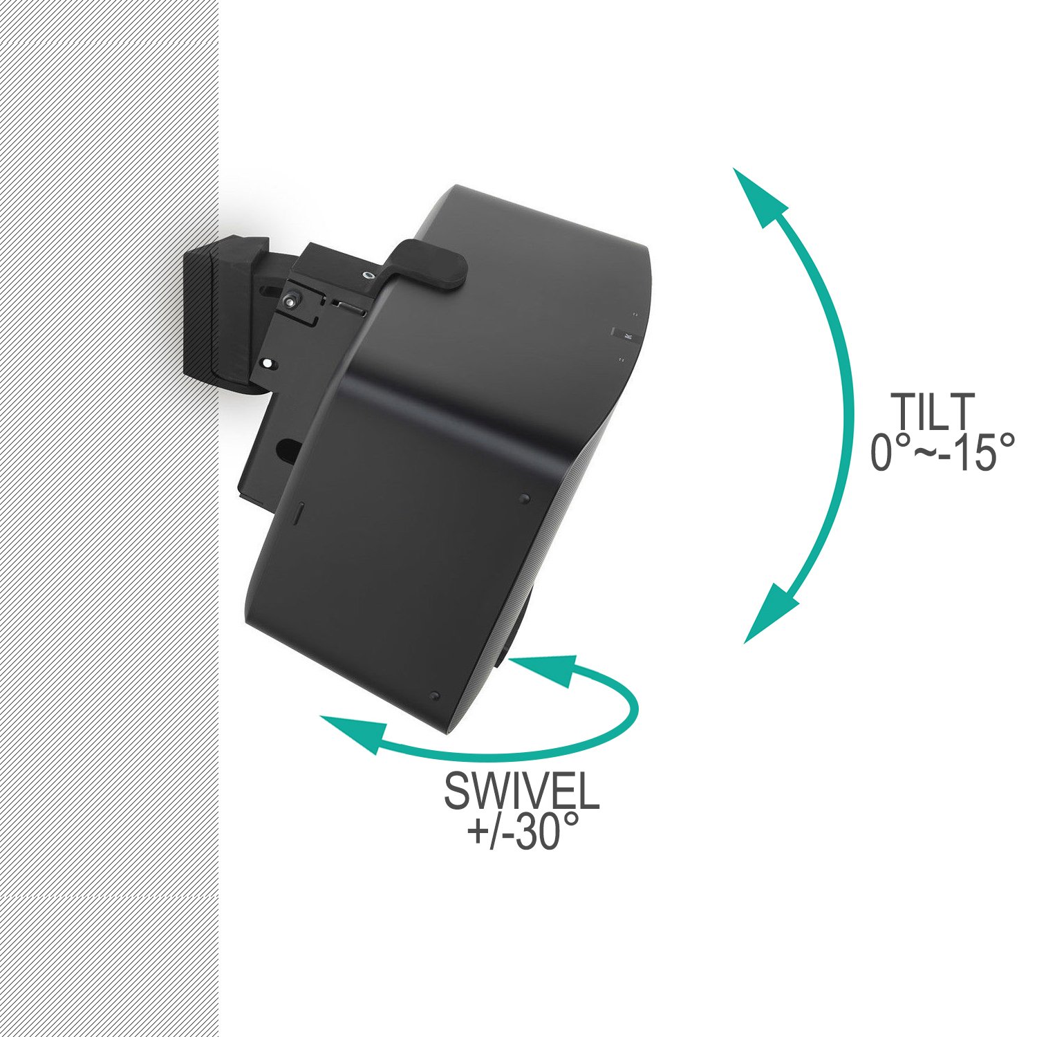 Speaker Mounts SWM201 Hold up to 55 lbs. WALI Dual Side Clamping