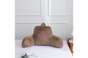 Btargot Tie Dyed Reading Pillow Bed Wedge Large Adult Backrest Lounge Cushion with Arms | Back Support for Sitting Up Brush Khaki