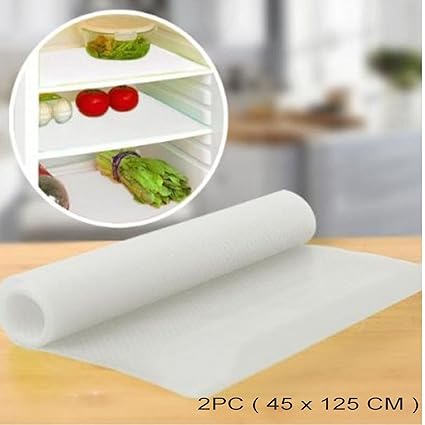 Viva Durable Eva Plastic Anti-Slip Mat / Sheet For Kitchen, Shelf, Drawer, Liner (45 X 125 cm ),Transparent (2 Piece Set)