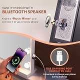 FENCHILIN Hollywood Vanity Mirror with Bluetooth Speaker & 15 LED Lights view 2