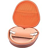 khanka Hard Carrying Case for Apple AirPods Max Wireless Over-Ear Headphones,Orange Case