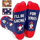 Zmart Christmas Socks Gift - Elf Gnome Snowman Socks for Teens, Christmas Stocking Stuffers