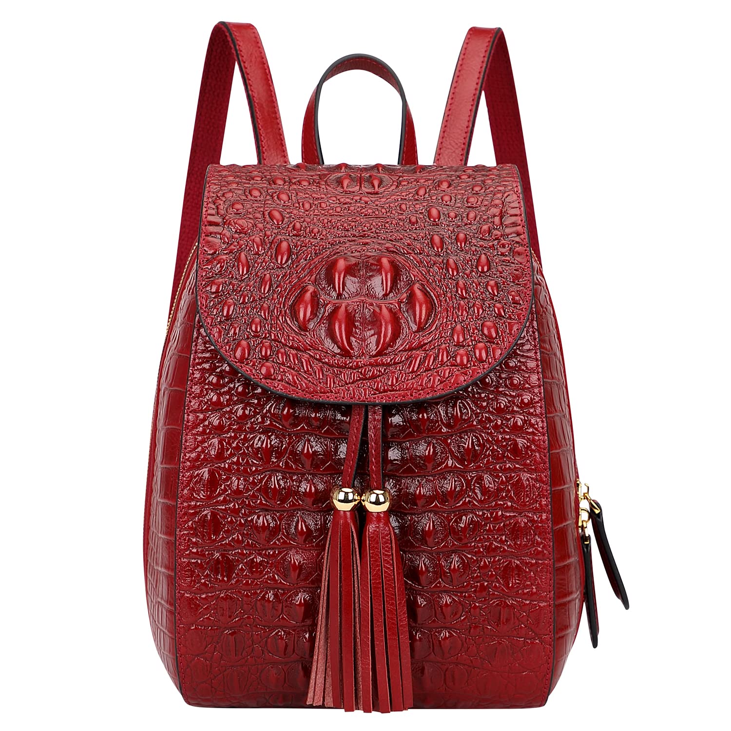 PIJUSHI Small Crocodile Leather Backpacks Purse for Women Casual Backpack Fashion Bag